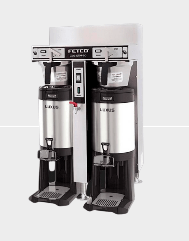 FETCO IP44 CBS - 52H - 20 Maritime Twin 2.0 Gallon Coffee Brewer – 304 Stainless Steel - CulinaryProfis