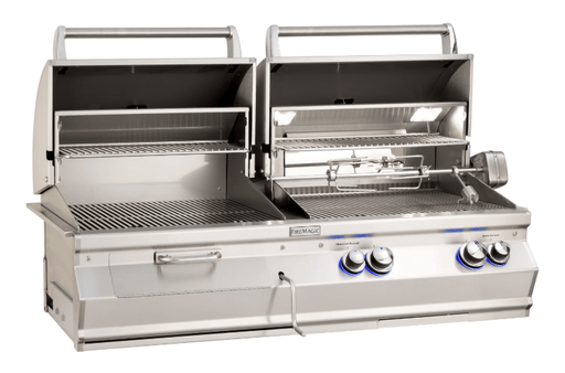 Fire Magic Aurora A830i Gas/Charcoal Combo Built - In Grill with Analog Thermometers - CulinaryProfis