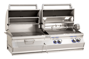 Fire Magic Aurora A830i Gas/Charcoal Combo Built - In Grill with Analog Thermometers - CulinaryProfis