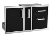 Fire Magic Echelon Black Door/Drawer Combo with Platter Storage - CulinaryProfis