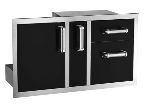Fire Magic Echelon Black Door/Drawer Combo with Platter Storage - CulinaryProfis