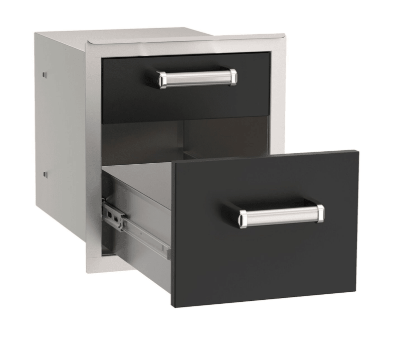 Fire Magic Echelon Black Double Drawer - CulinaryProfis
