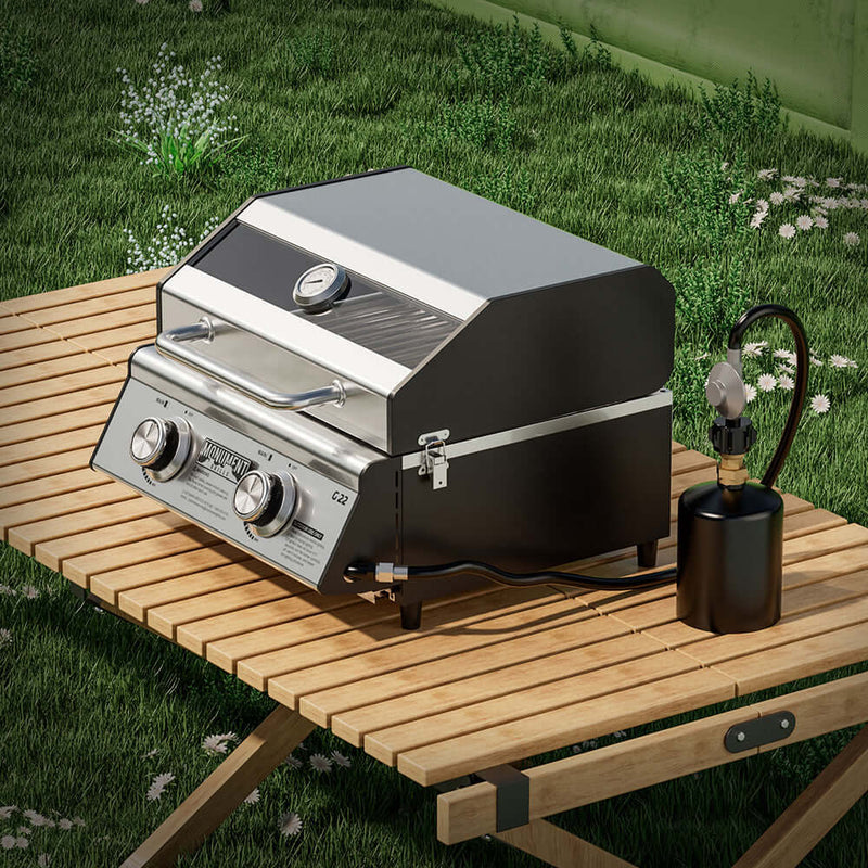 G22 | Stainless Tabletop Propane Gas Grill Monument Grills