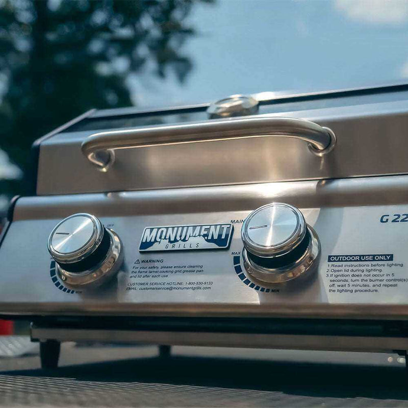 G22 | Stainless Tabletop Propane Gas Grill Monument Grills