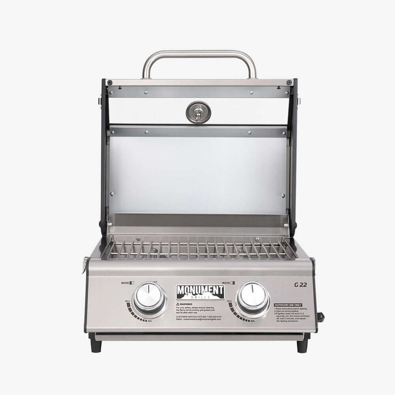 G22 | Stainless Tabletop Propane Gas Grill Monument Grills