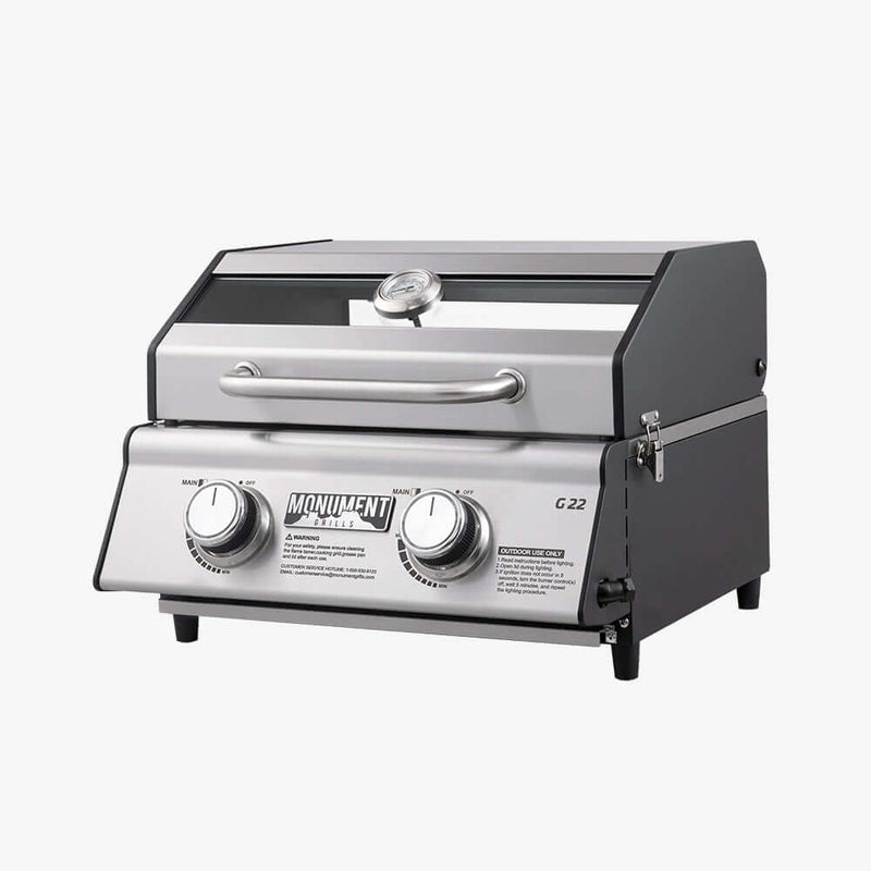 G22 | Stainless Tabletop Propane Gas Grill Monument Grills