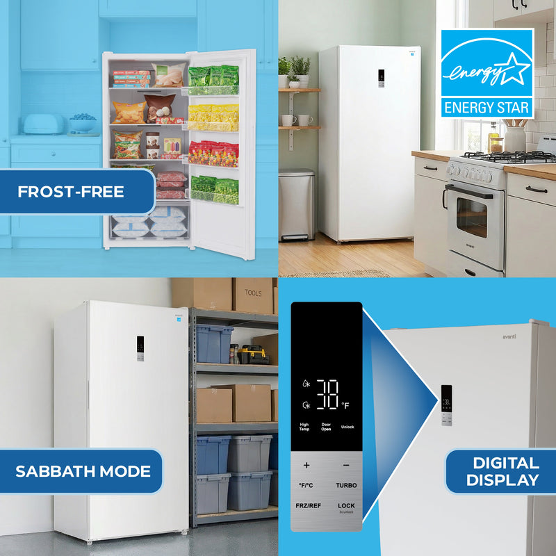 Avanti MaxxSpace Garage-Ready 17 cu. ft. Convertible Upright Freezer Avanti Products, LLC