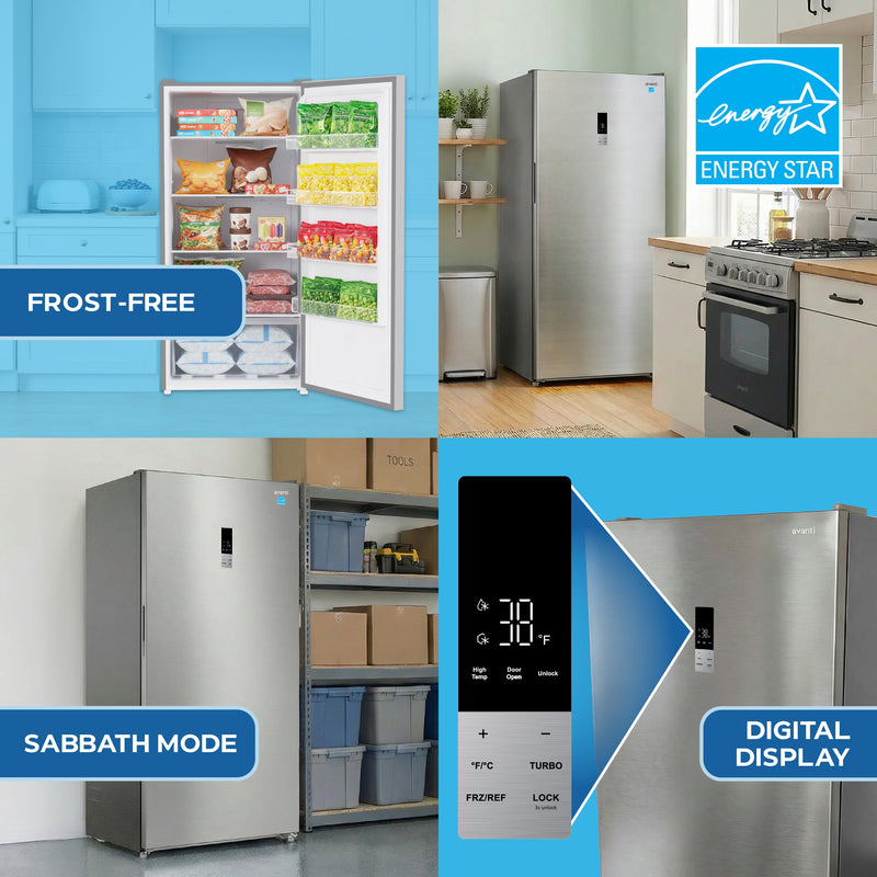 Avanti MaxxSpace Garage-Ready 17 cu. ft. Convertible Upright Freezer Avanti Products, LLC