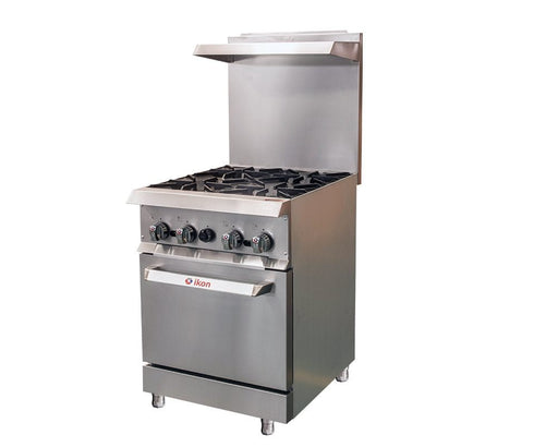 IKON COOKING - Commercial - 24" Natural Gas Range with 4 Burners and Oven - IR - 4 - 24 - CulinaryProfis