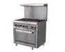 IKON COOKING - Commercial - 36" Natural Gas Range with 6 Burners and Oven - IR - 6 - 36 - CulinaryProfis
