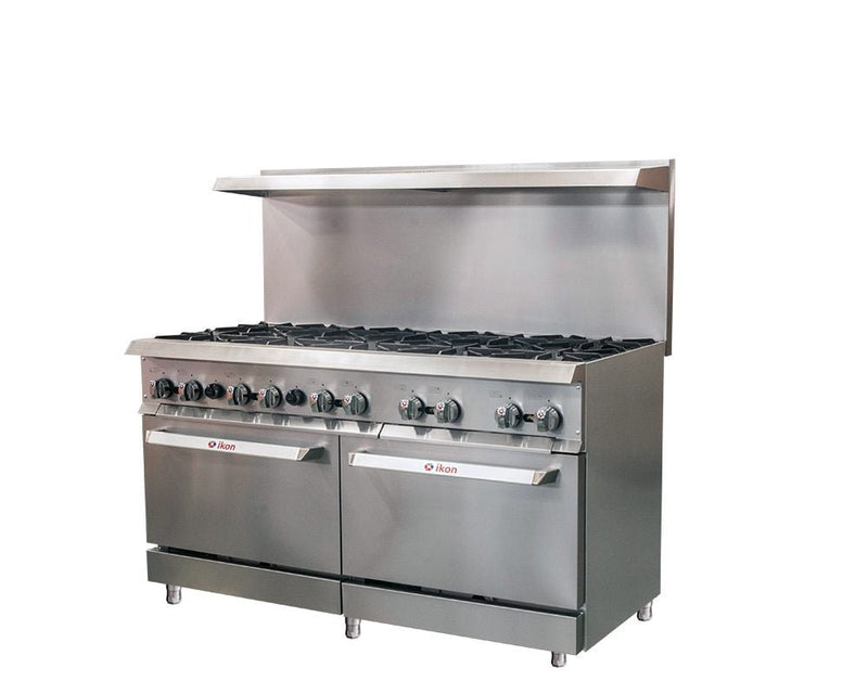 IKON COOKING - Commercial - 60" Liquid Propane Gas Range with 6 Burners, 2 Ovens and 24" Griddle - IR - 6B - 24MG - 60 - CulinaryProfis
