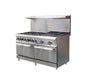 IKON COOKING - Commercial - 60" Liquid Propane Gas Range with 6 Burners, 24" Radiant Broiler and 2 Ovens - IR - 6B - 24RB - 60 - CulinaryProfis