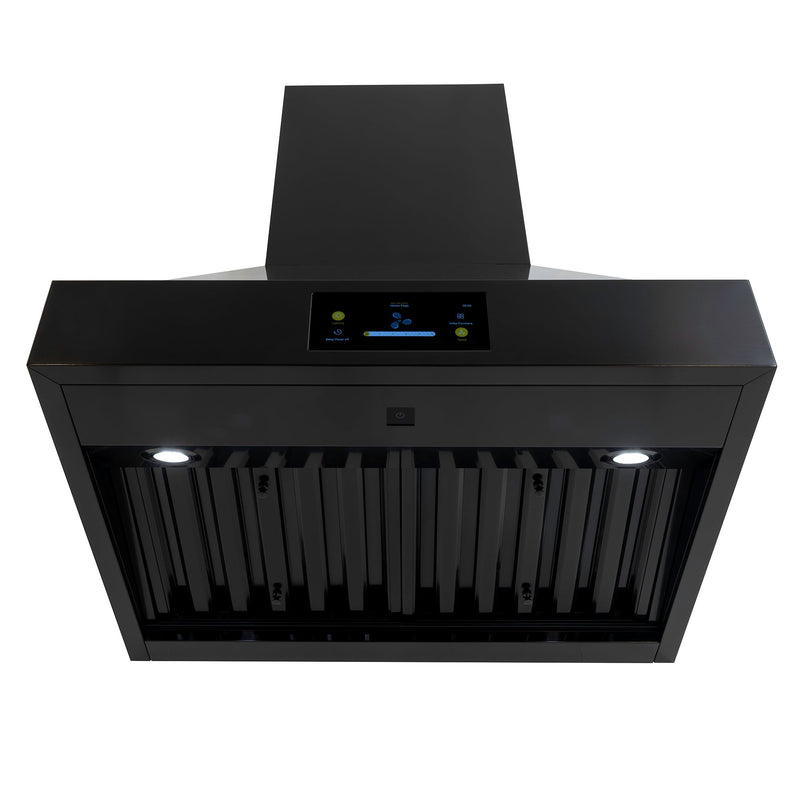 30″ Professional Range Hood – 1000 CFM – Black Stainless Induction Hardware
