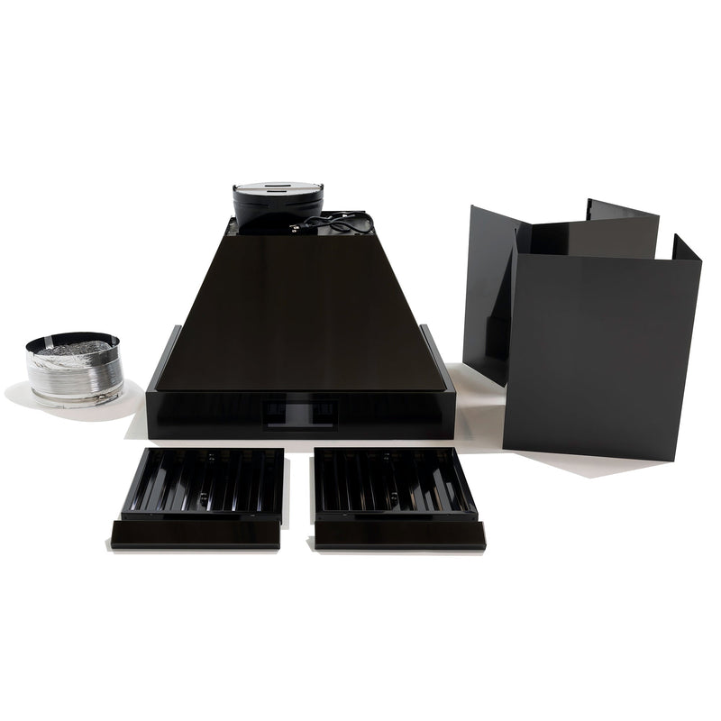 30″ Professional Range Hood – 1000 CFM – Black Stainless Induction Hardware