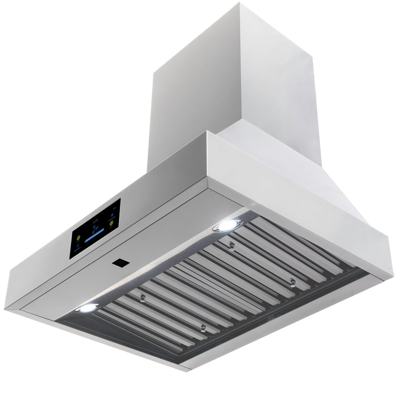 36″ Professional Range Hood – 1000 CFM – Stainless Steel Induction Hardware