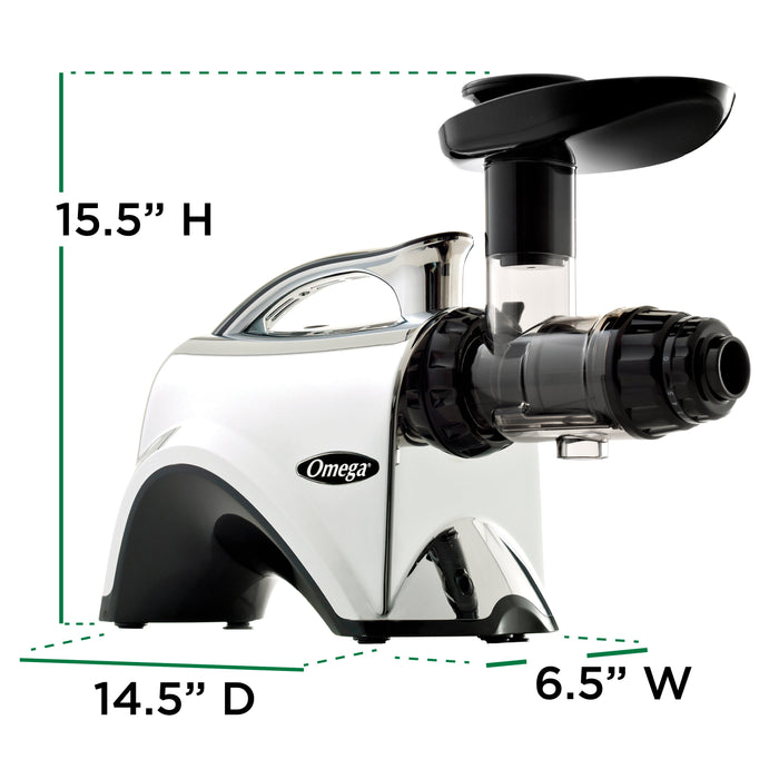 Omega NC900 2HP 80 RPM Premium Nutrition System Cold Press Juicer - Chrome