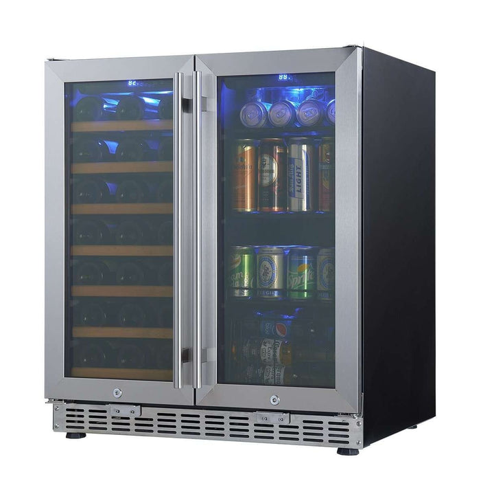 Kingsbottle 30" Under Counter Low - E Glass Door Wine and Beer Cooler Combo - CulinaryProfis