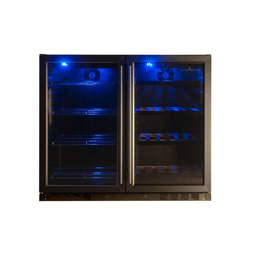Kingsbottle 39 Inch Under Counter Wine And Beer Fridge Combo - CulinaryProfis