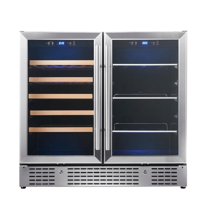 Kingsbottle Beer and Wine Cooler Combination with Low - E Glass Door - CulinaryProfis