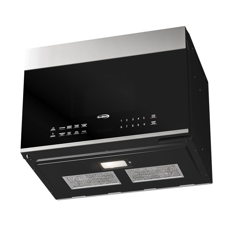 KoolMore 1.3 cu. ft. Over the Range Stainless Steel Microwave, 300 CFM, One Panel (KM - MOT - OP1SS) - CulinaryProfis