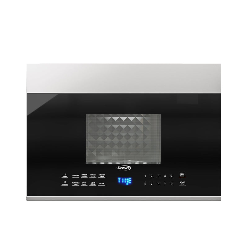 KoolMore 1.3 cu. ft. Over the Range Stainless Steel Microwave, 300 CFM, One Panel (KM - MOT - OP1SS) - CulinaryProfis