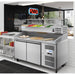 KoolMore 59" Granite Top Refrigerated Pizza Prep Station with 2 - Door Storage & Pan Rail – KM - RPCPS - 2D59 - GRT - CulinaryProfis