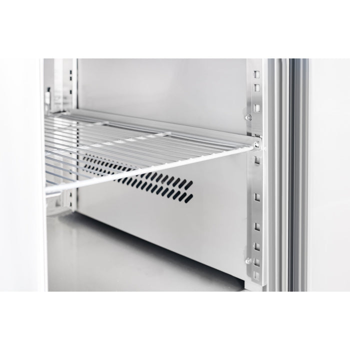 KoolMore 59" Granite Top Refrigerated Pizza Prep Station with 2 - Door Storage & Pan Rail – KM - RPCPS - 2D59 - GRT - CulinaryProfis