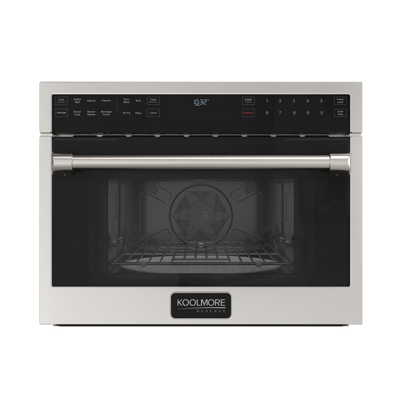 KoolMore Reserve 24 in. Built - In Microwave Convection Oven with Air Fry, 3 - in - 1 Combo, Sensor Cook, Soft - Close Door, 1.6 cu. ft. in Stainless Steel (KM - CWO24 - AFSS) - CulinaryProfis