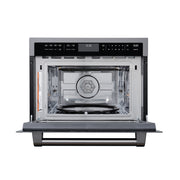 KoolMore Reserve 24 in. Stainless Steel Built - in Convection Microwave Oven with Speed and Sensor Cooking, 1.6 cu. ft. in Black (KM - CWO24 - BSS) - CulinaryProfis