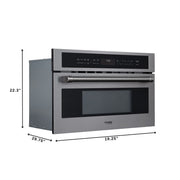 KoolMore Reserve 30 in. Stainless Steel Built - in Convection Microwave Oven with Speed and Sensor Cooking, 1.6 Cu. Ft. in Black (KM - CWO30 - BSS) - CulinaryProfis