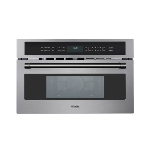 KoolMore Reserve 30 in. Stainless Steel Built - in Convection Microwave Oven with Speed and Sensor Cooking, 1.6 Cu. Ft. in Black (KM - CWO30 - BSS) - CulinaryProfis