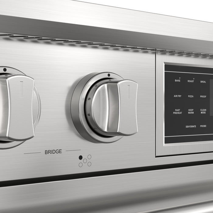 KoolMore Reserve 36 in. Electric Induction Range Oven with Ceramic Glass Cooktop, True Convection, 240V, 6.0 Cu. Ft., Air Fry, Sync Burners, CSA Certified in Stainless Steel (KM - IPR - 36TP - SS) - CulinaryProfis