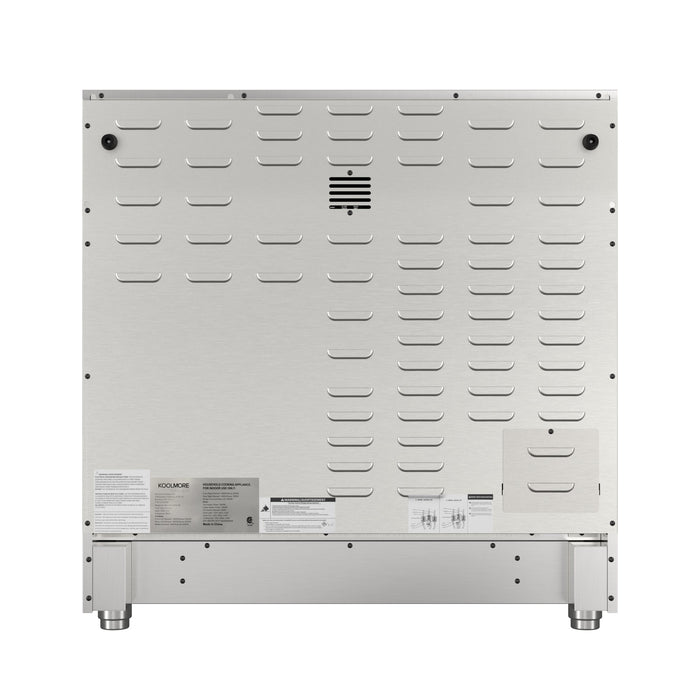 KoolMore Reserve 36 in. Electric Induction Range Oven with Ceramic Glass Cooktop, True Convection, 240V, 6.0 Cu. Ft., Air Fry, Sync Burners, CSA Certified in Stainless Steel (KM - IPR - 36TP - SS) - CulinaryProfis