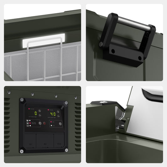 VL75ProD Olive 12V Heavy Duty Fridge Freezer | ICECO | 75 LT Inca Overland Outfitters