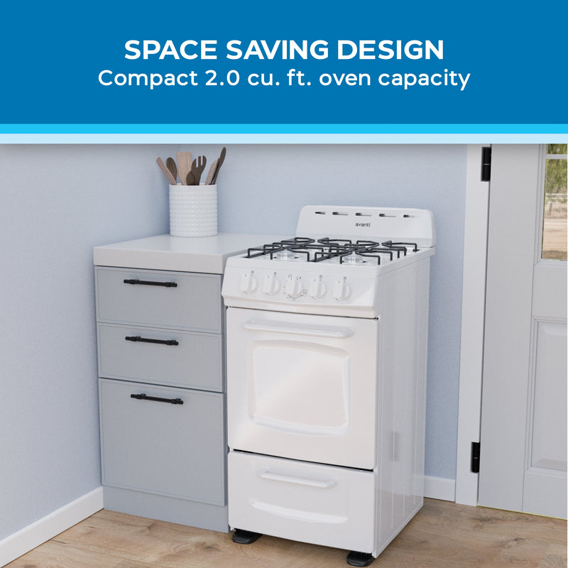 Avanti 20" Gas Range Oven Avanti Products, LLC