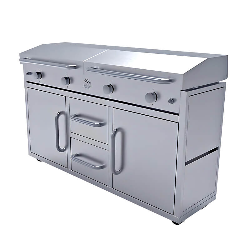 Le Griddle 60 Inch Grand Texas 4 Burner Freestanding Gas Griddle - CulinaryProfis