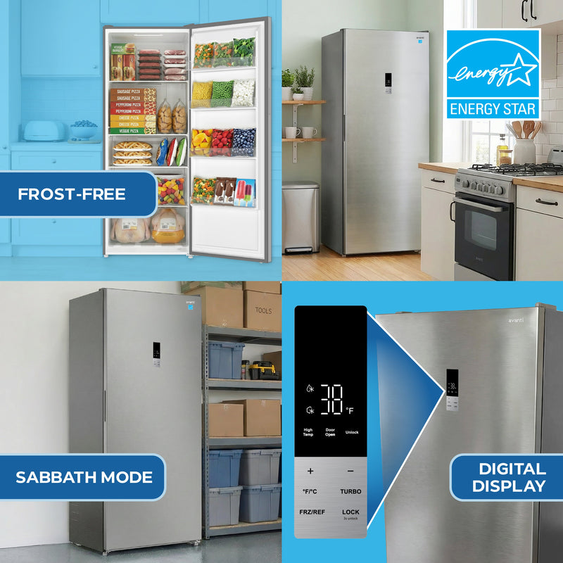 Avanti MaxxSpace Garage-Ready 23 cu. ft. Convertible Upright Freezer Avanti Products, LLC