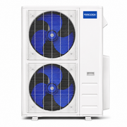 MRCOOL DIY-MULTI6-55HP230D-O 55,000 BTU 6-zone outdoor condenser for DIY multi-zone mini split systems featuring dual inverter fans, high-efficiency heat pump performance, and support for up to six indoor air handlers with R-454B refrigerant technology.