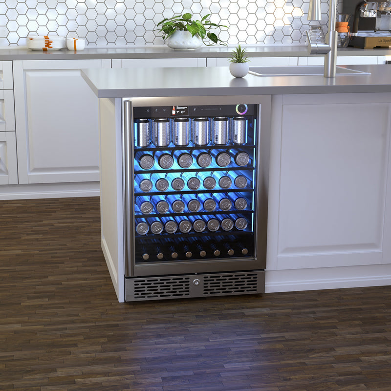 Vinotemp Vinoglow 151-Can Single-Zone Beverage Center Vinotemp