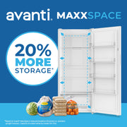 Avanti MaxxSpace Garage-Ready 21 cu. ft. Convertible Upright Freezer Avanti Products, LLC