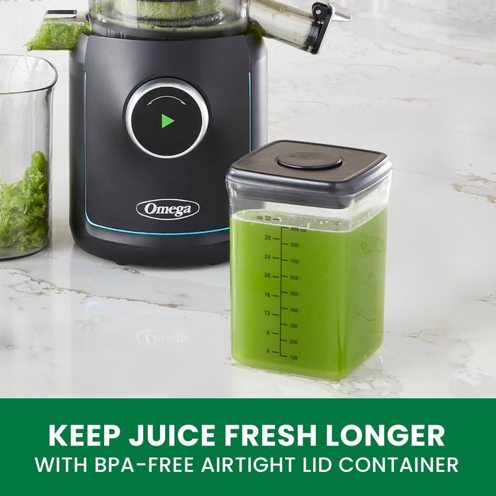 Omega OMSMBTBK13 180W Ultimate Performance Batch Juicer - IntelliDial Cold Press Smart Juicer - CulinaryProfis