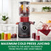 Omega OMSMBTBK13 180W Ultimate Performance Batch Juicer - IntelliDial Cold Press Smart Juicer - CulinaryProfis