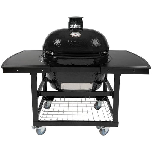 Oval XL 400 Primo Ceramic Kamado Grill On Cart With Side Shelves - PGCXLH - CulinaryProfis