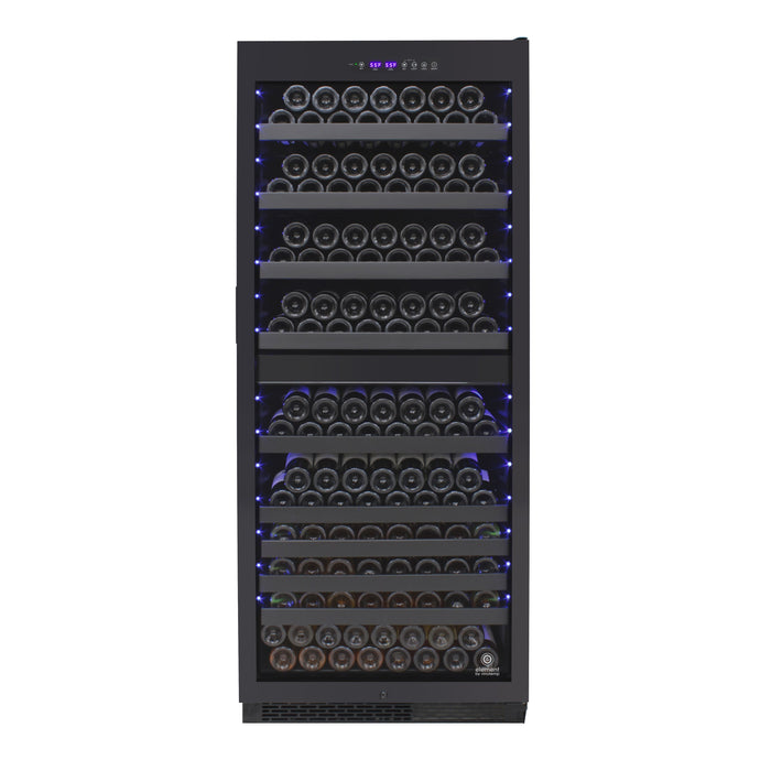 Vinotemp - EL-300TS, Vinotemp Butler Series Dual-Zone Wine Cooler, 270 Bottle Capacity, in Black