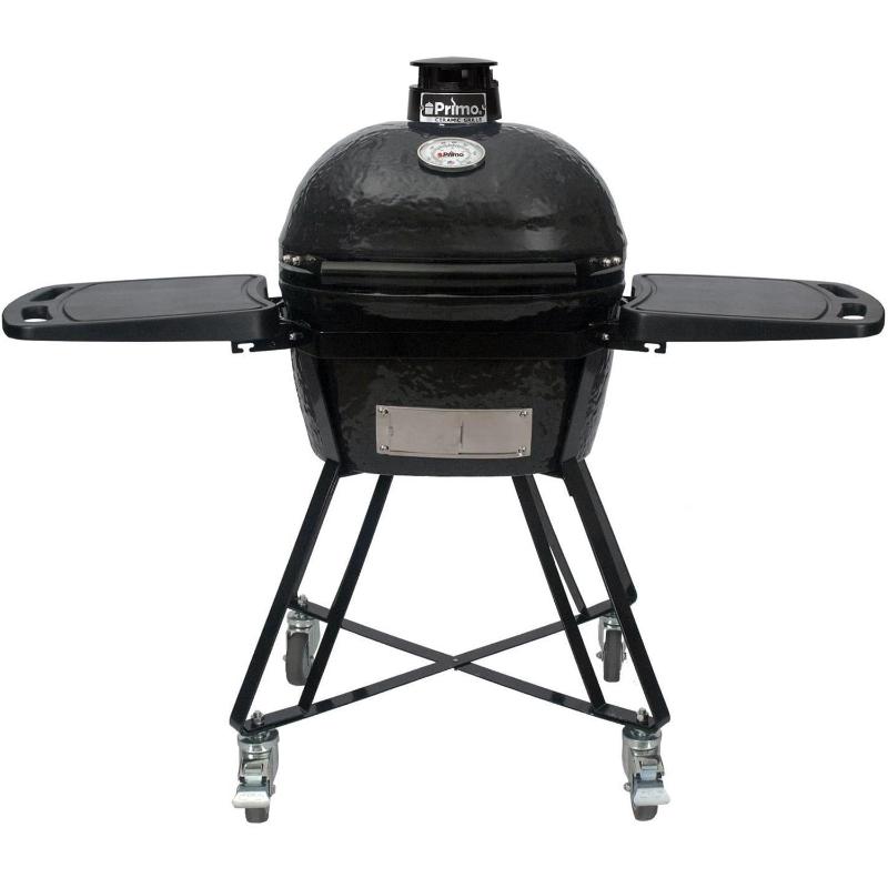 Primo All - In - One Oval Junior 200 Ceramic Kamado Grill With Cart - PGCJRC - CulinaryProfis