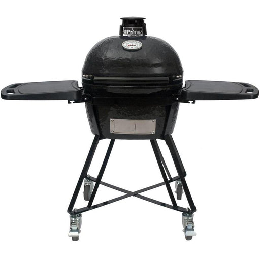 Primo All - In - One Oval Junior 200 Ceramic Kamado Grill With Cart - PGCJRC - CulinaryProfis