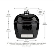 Primo All - In - One Oval Junior 200 Ceramic Kamado Grill With Cart - PGCJRC - CulinaryProfis