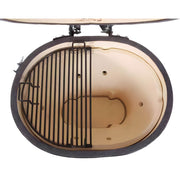 Primo All - In - One Oval XL 400 Ceramic Kamado Grill With Cradle Cart - PGCXLC - CulinaryProfis
