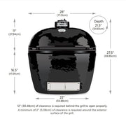 Primo All - In - One Oval XL 400 Ceramic Kamado Grill With Cradle Cart - PGCXLC - CulinaryProfis