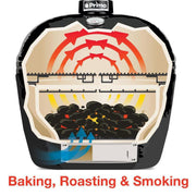 Primo All - In - One Oval XL 400 Ceramic Kamado Grill With Cradle Cart - PGCXLC - CulinaryProfis